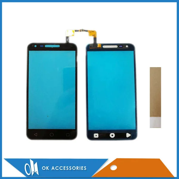 

100% гарантия для Alcatel OT5044R сенсорный экран дигитайзер панель Черный цвет с лентой 1 шт./лот