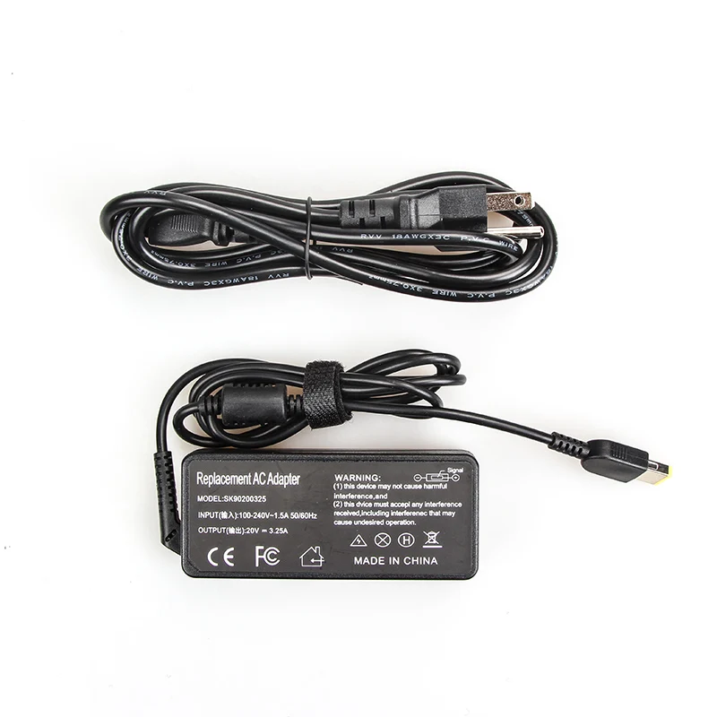 FDBRO 20V 3.25A AC / DC источник питания стандарт США зарядное устройство для ноутбука USB