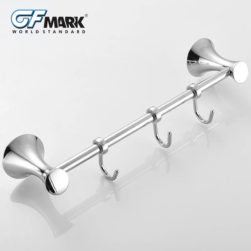 GFmark регулируемые настенные крючки хромированная вешалка из цинкового сплава