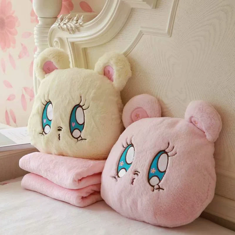 Kawaii Cherry blossom bear мягкая плюшевая офисная Подушка и одеяло игрушка креативный аниме