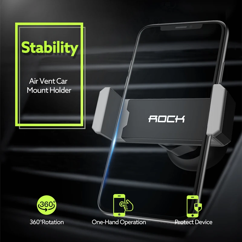 Универсальный автомобильный держатель для телефона Rock крепление на