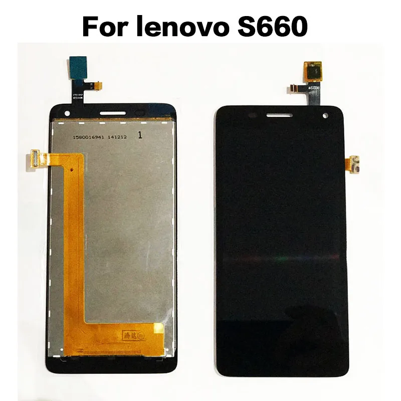 Для Lenovo S660 ЖК дисплей Сенсорная панель экран дигитайзер в сборе с логотипом