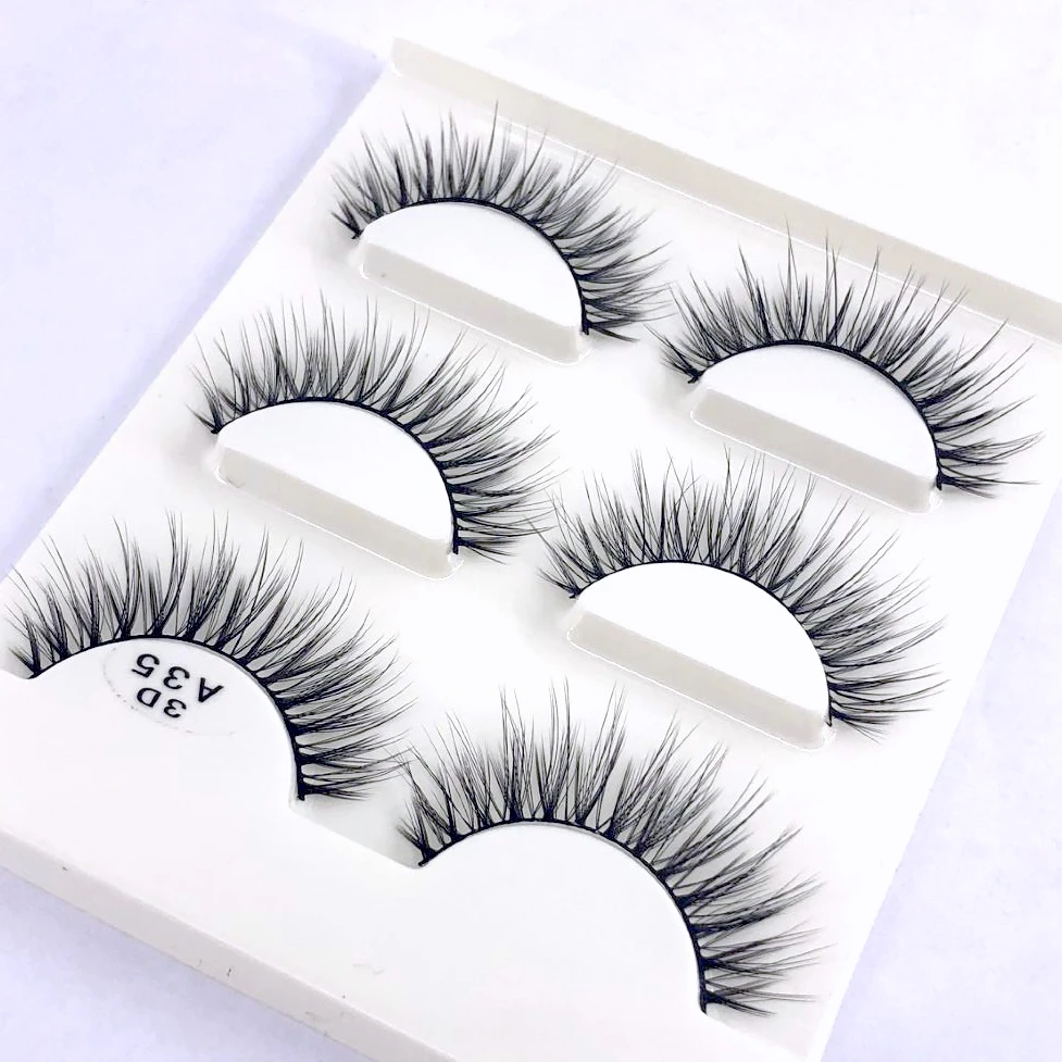 

50 boxes /150 pairs Sexy 100% Handmade 3D mink hair Beauty Thick Long False Mink Eyelashes Fake Eye Lashes Eyelash High Quality