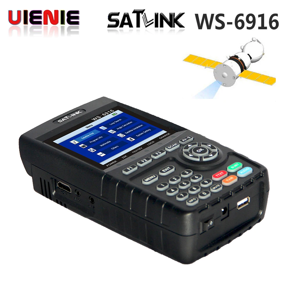 [Натуральная] Satlink WS 6916 HD DVB S2 Высокое разрешение спутниковый искатель 3 5 дюймов MPEG