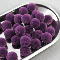 purple 30 шт. помпон 15 мм меховой плюшевый шар для рукоделия ручной работы мягкие помпоны Свадебные украшения для дома Одежда для шитья на ткани аксессуары - Цвет: purple