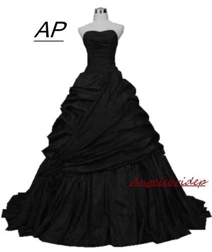 ANGELSBRIDEP высокое качество готическое черное платье Quinceanera для 15 лет Мода Милое