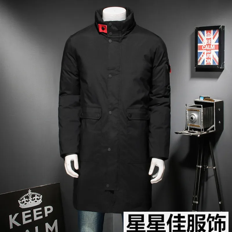 10XL 9XL 8XL 6XL 5XL 2018 зимнее мужское длинное пальто с изысканным карманом на руку