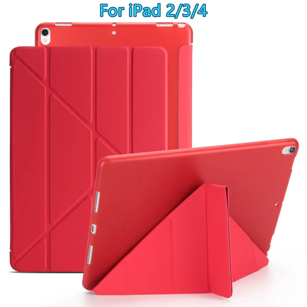 Для iPad 2/3/4 1-штука Smart Folio чехол с multi складные Магнитный стенд PU покрытие и