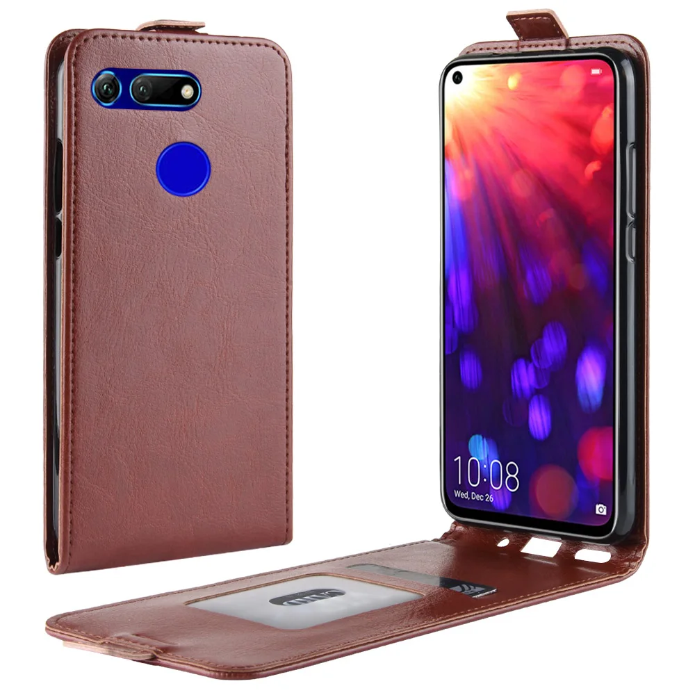 Вертикальный чехол-книжка для Huawei Honor View 20 V20 чехол телефона кожаный мягкий