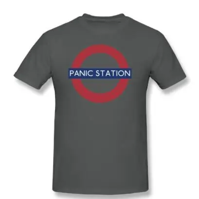 Мужская футболка с буквенным принтом Muse Летняя Пляжная надписью Panic Station