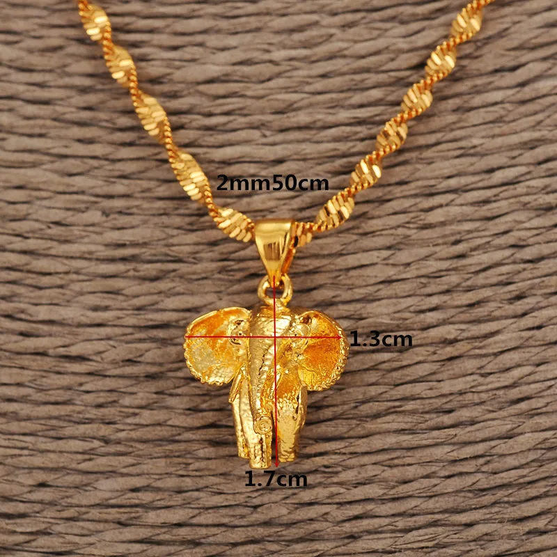 Панк мужское Золотое Африканское ожерелье слона золотого цвета модное колье с