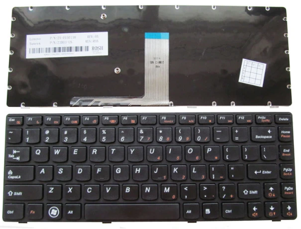 Новая клавиатура для ноутбука lenovo Y480, Y480N, Y480M, Y480A, Y480P, Y485M, Y485N, Y485P, английская, Черная