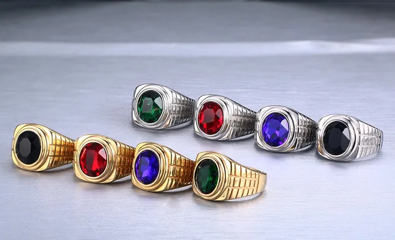 Прямая поставка мужское обручальное кольцо t золотого цвета из нержавеющей стали