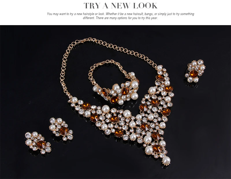2016 Европа и соединенные Штаты преувеличены Ювелирные Наборы Ожерелье &amp браслет