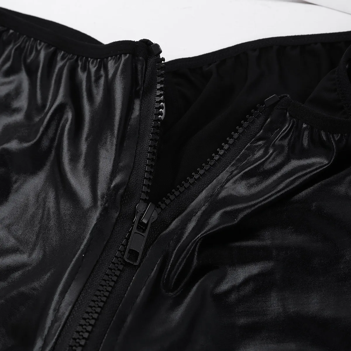 Мужские трусы-боксёры из лакированной кожи на молнии | Тематическая одежда и