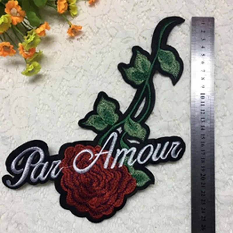 Fashion Rose Embroidered flower patch Clothing accessories Sweater Jacket Patch Decoration DIY Pants repair Stickers decoration | Дом и сад