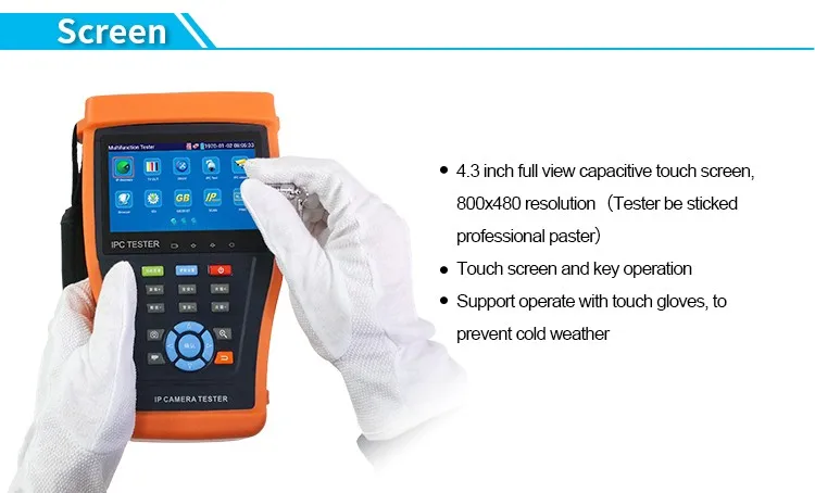 Ipc-4300, новинка 4," ipc тестер, ip-камера, тестер AHD/CVI/TVI/SDI tdr Кабельный тестер, поддержка Wi-Fi