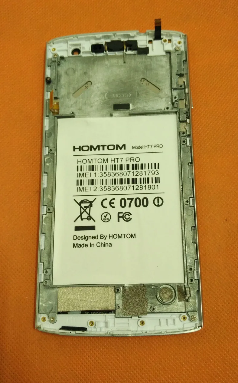Используется оригинальный сенсорный экран и ЖК дисплей + рамка для HOMTOM HT7 Pro MTK6735P