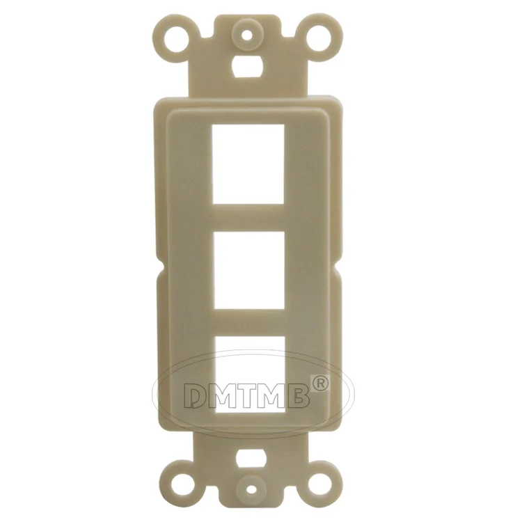 

Внутренняя настенная тарелка с 3 портами keystone цвета миндаля