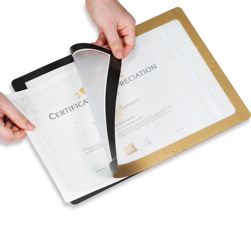 А4 Магнитная самоклеящаяся наклейка для рамок золотого цвета фотосертификаты