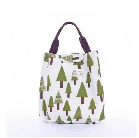 Triangle tree IUX милый КИТ животных портативный изолированный холст Термосумка для обедов еда пикника для женщин дети мужчины охладитель ланч бокс сумка - Цвет: Triangle tree