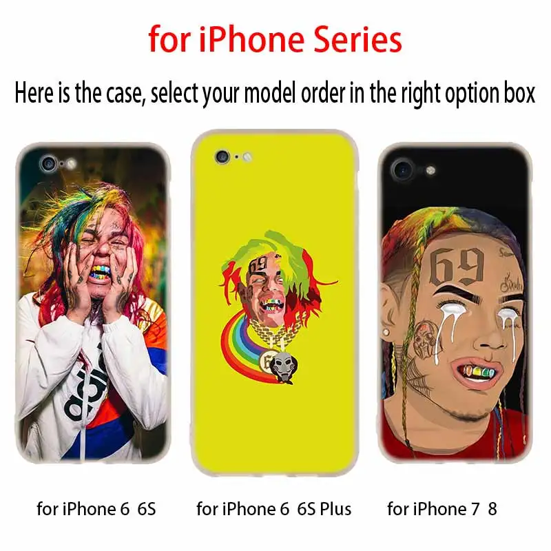 Чехол Tekashi69 6ix9ine 69 Rap singer силиконовый мягкий чехол для iPhone 12 11 Pro X XS Max XR 8 7 6 Plus 5s SE 2020 S