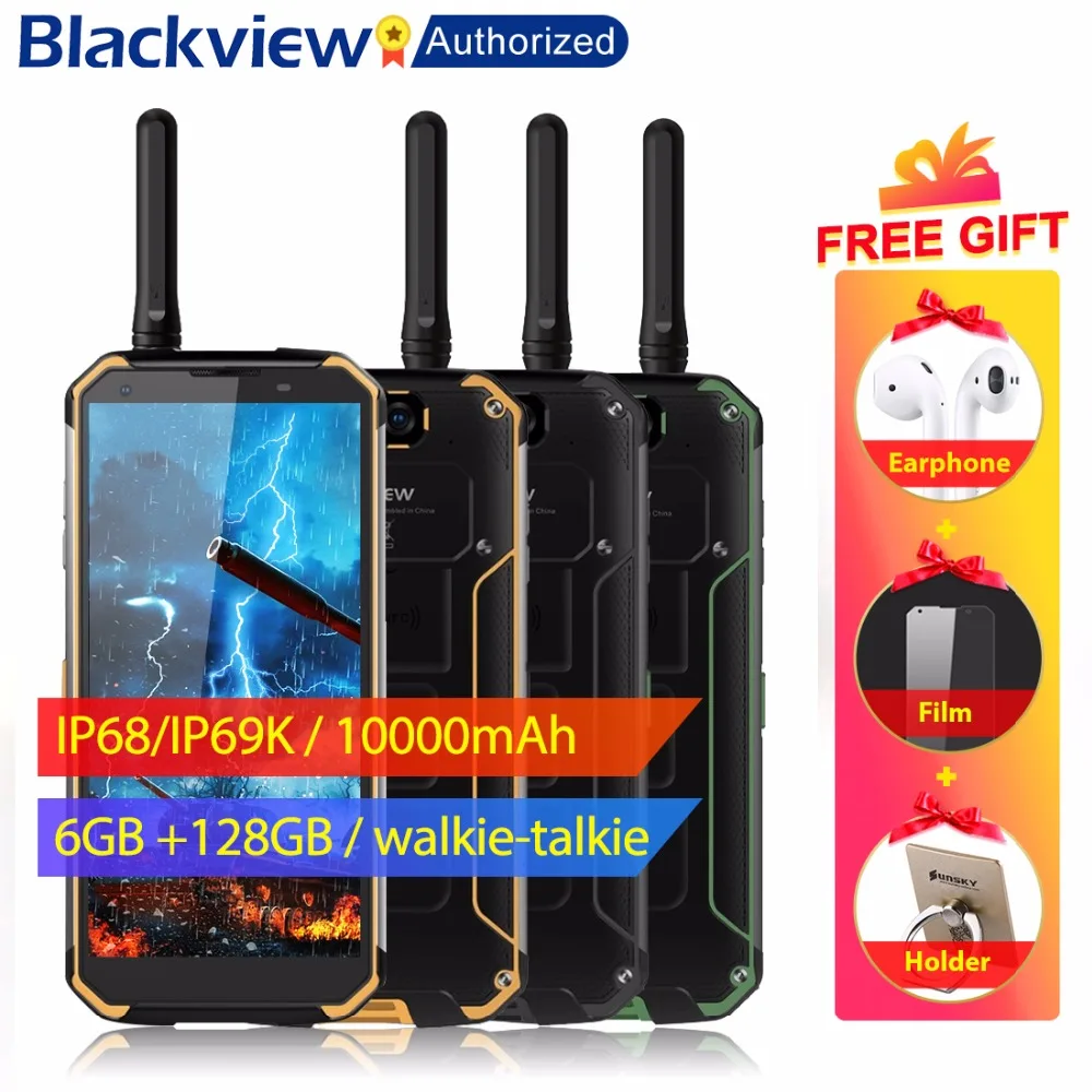 Мобильный телефон Blackview BV9500 Pro на базе Android 8 1 Восьмиядерный экран 5 7 дюйма 18:9 MTK6763T 6