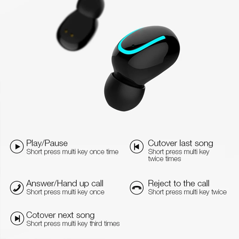 СПЦ Q32 Bluetooth наушники Беспроводной наушники BT5.0 стерео IPX5 Водонепроницаемый спортивные наушники гарнитуры с Зарядное устройство коробка PK Q18 I7s