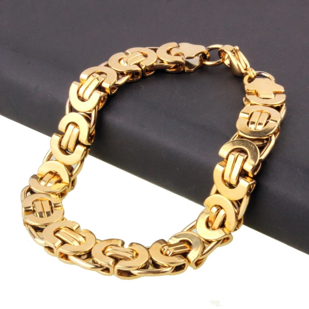 Браслет из нержавеющей стали с византийскими звеньями ювелирное украшение в