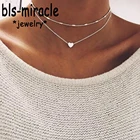 Bls-miracle, богемный сплав, чокер в форме сердца, ожерелья, новая мода, Очаровательное ожерелье с подвеской для женщин, Винтажные Ювелирные изделия N418