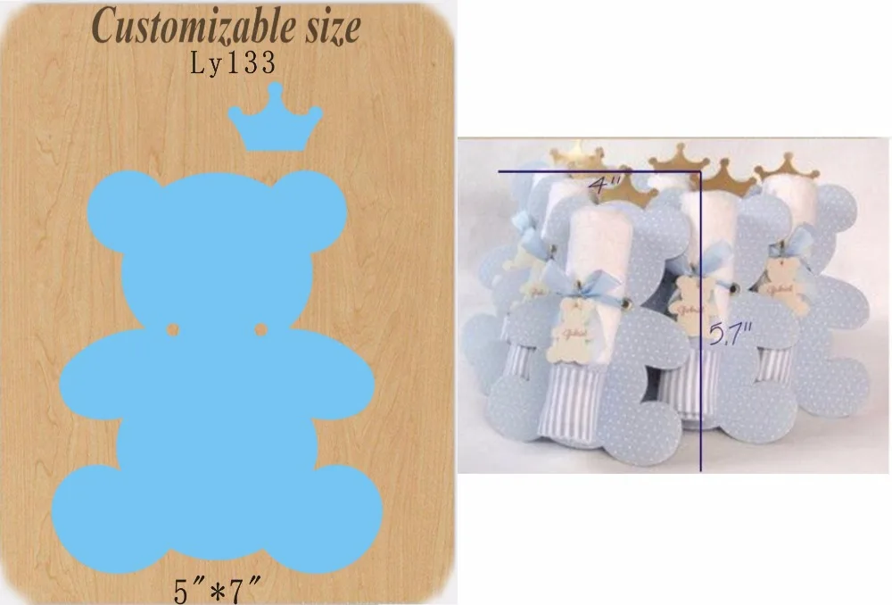 Скрапбук Cut Sky Baby bear card новая деревянная форма Вырубные штампы для scrapbooking-LY133