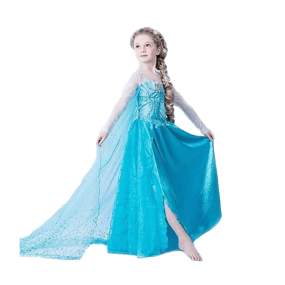 Платья DISNEY Холодное сердце одежда для маленьких принцесс костюм на Хэллоуин