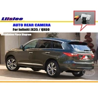 liislee for infiniti jx35qx60 rear view camera backup parking hd ccd rca ntst pal license plate light cam auto accessories