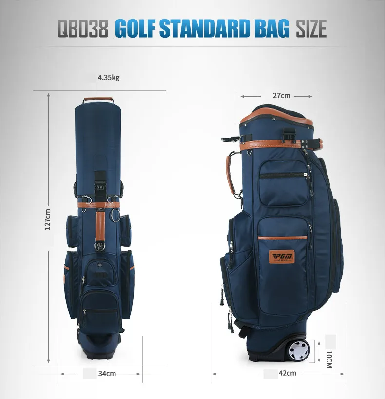 

PGM Golf Bag Large Capacity Portable With Tugboat Code Lock Hard Shell Airbag For Unisex QB038