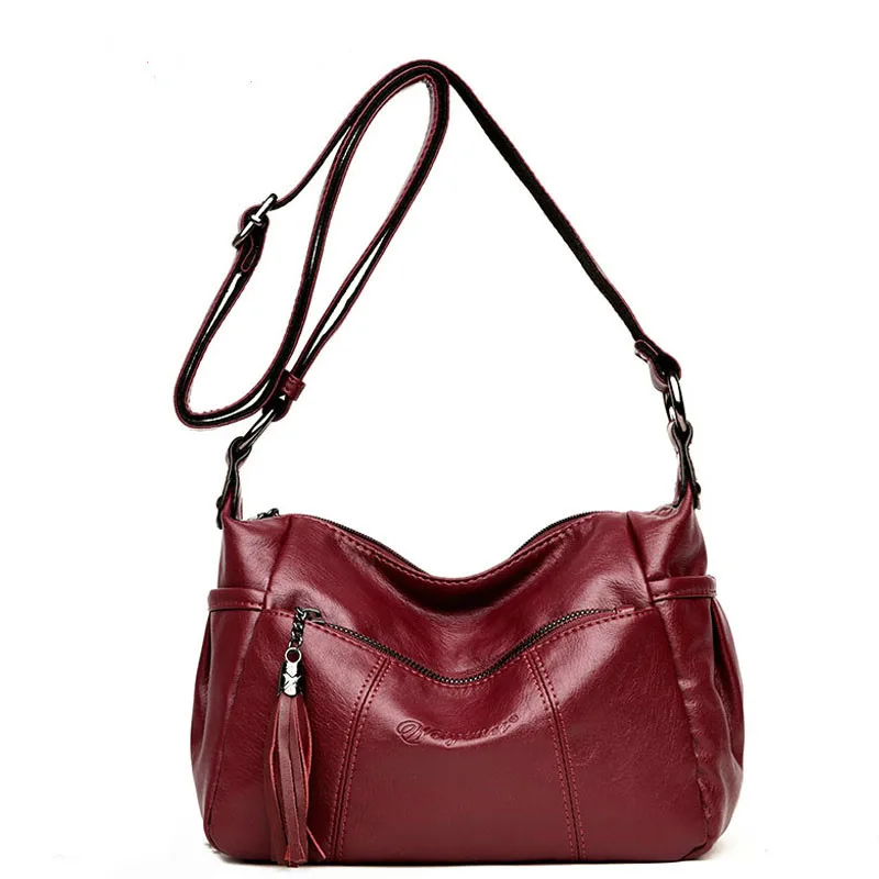Женские кожаные сумки через плечо винтажные из мягкой кожи 2019|Сумки с ручками| |