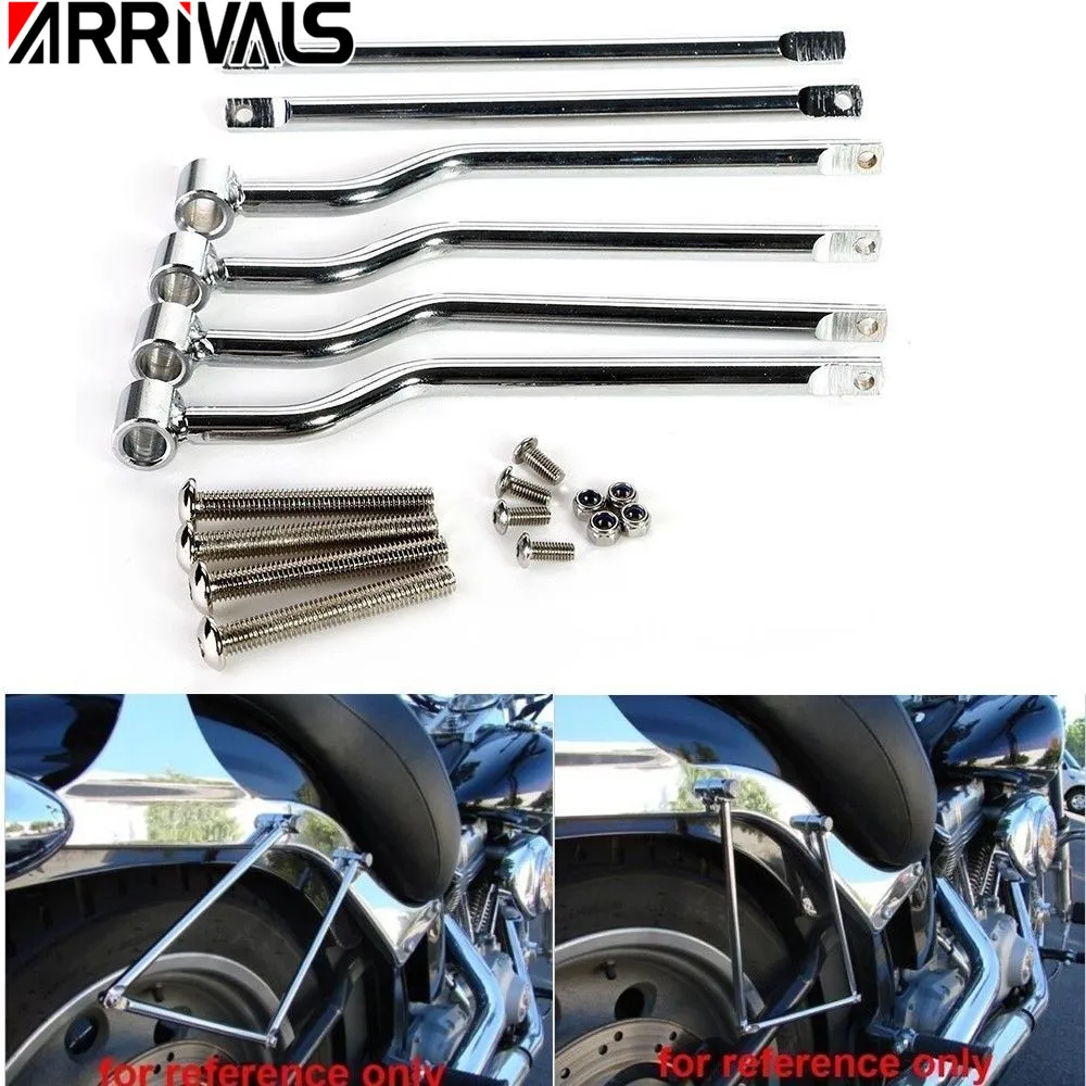 

Motorcycle Universal Saddle bag Support Bars Mounts Bracket For Kawasaki For Honda For Yamaha For Harley