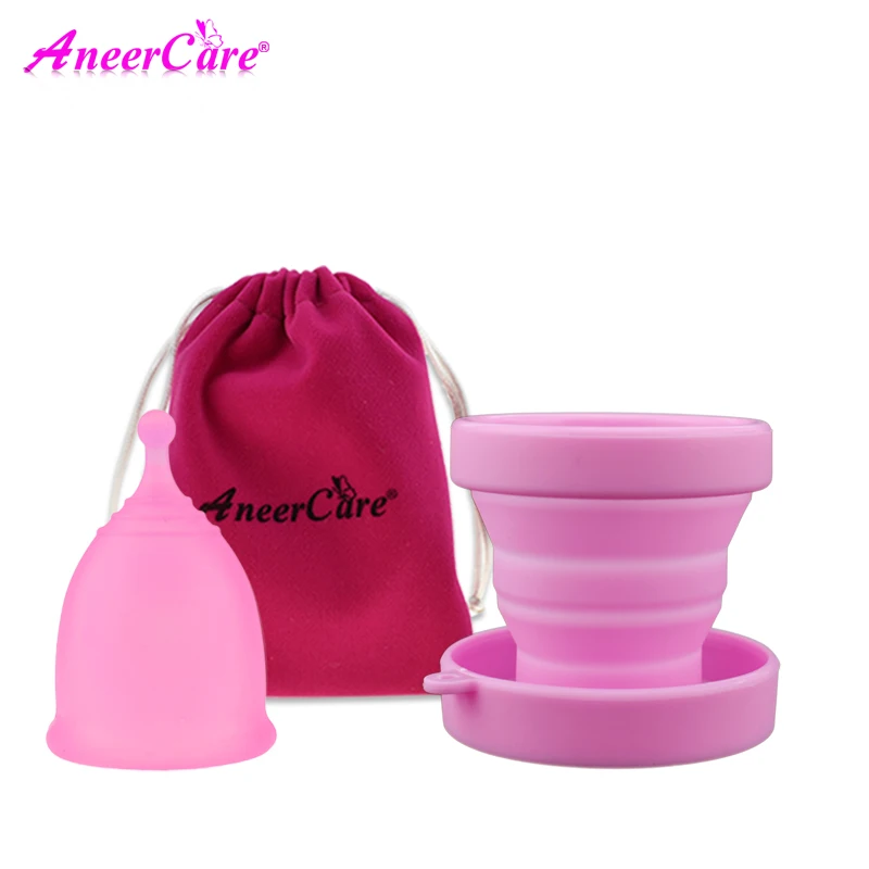 Pink cup- sterilizer 1 шт., менструальная чашка Copa, менструальная Силиконовая медицинская женская чашка, менструальная чашка, стерилизатор, менструальные женские вагинальные чашки - Цвет: Pink cup- sterilizer