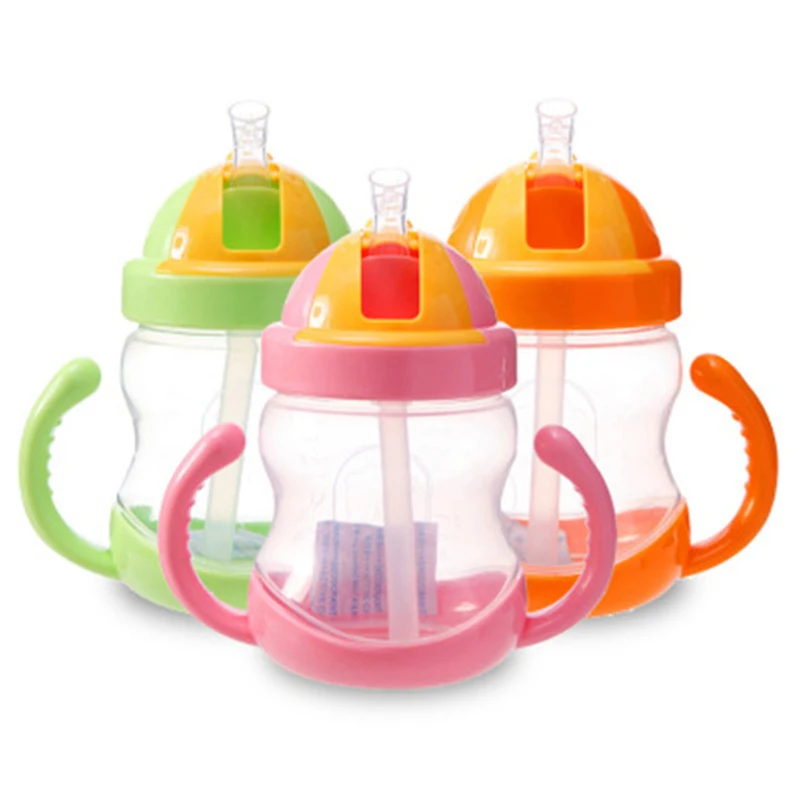 Детские Соска для кормления чашки новорожденных 280 мл тренировочные полосатые