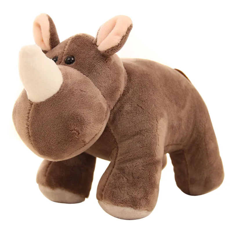 1PC High Quality Simulation Rhinoceros Plush Toy Baby Sleeping Appease Stuffed Toys Doll Kids Christmas Birthday Gift Home Decor | Игрушки и