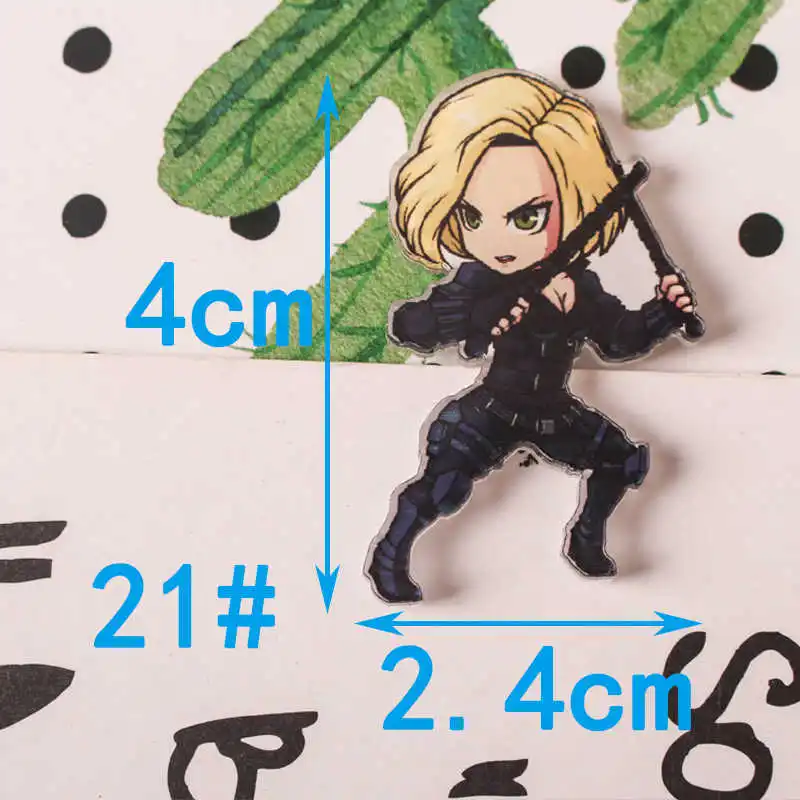 NO21 JL 1 шт. Marvel's The Avenge Мультяшные значки на булавке Kawaii значки на рюкзак Значки для одежды акриловые значки Z70 - Цвет: NO21