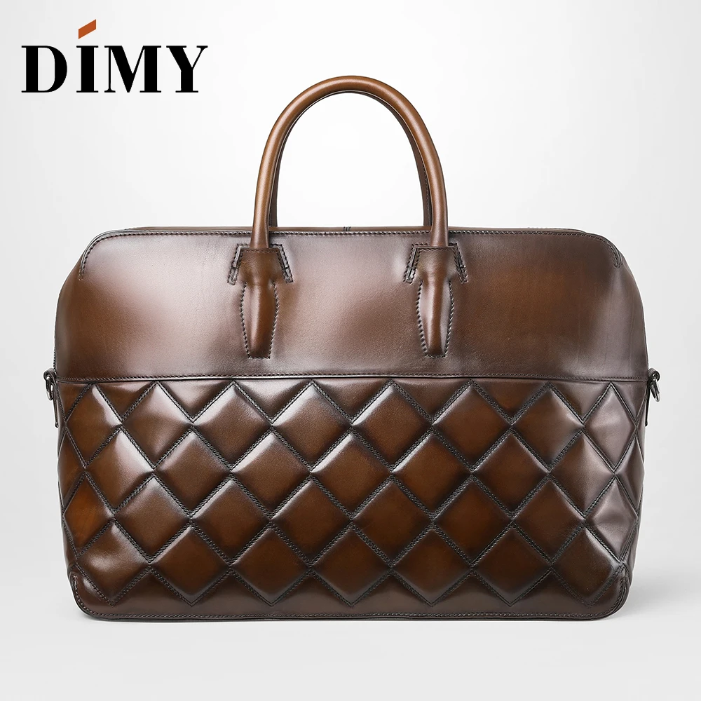 DIMY Мужская Дорожная сумка из натуральной кожи ручная голландской телячьей на