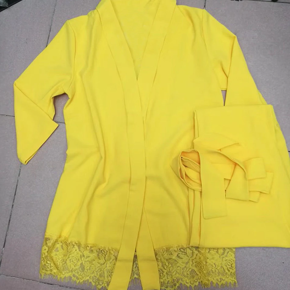 2019 новый офисный женский костюм сексуальный кружевной кардиган с длинным