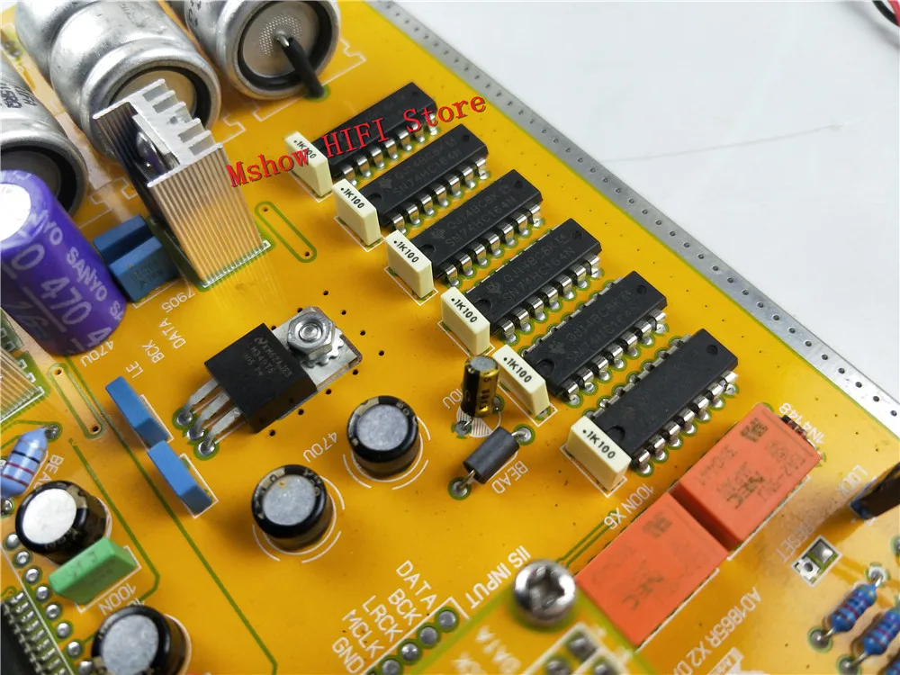 Mshow аудио параллельно AD1865 ЦАП Декодер доска HiFi SPDIF и PCM2706 USB вход совместим amanero/XMOS