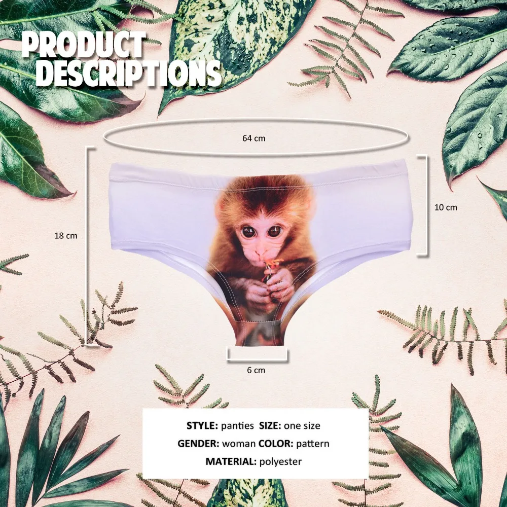 LEIMOLIS маленькие обезьянки животные Забавный принт сексуальные женские милые