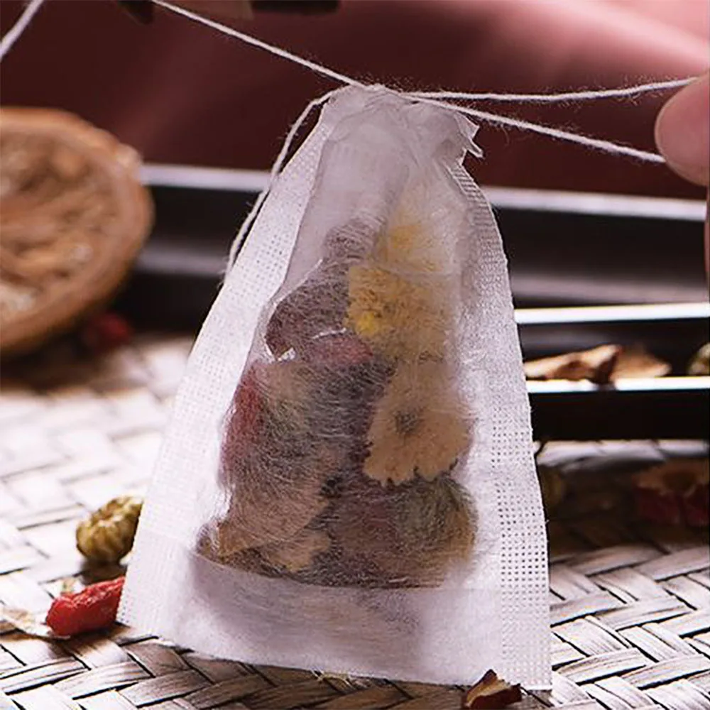 

100pc/Set 5.5x7cm Disposable Tea Bags Empty Scented Drawstring Pouch Bag Large Scented Drawstring Pouch Bag Coffee Filter Bags