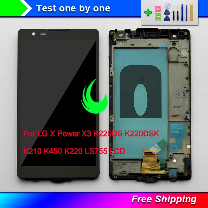 

5.3" Original Display For LG X Power X3 K220 K220DS K220DSK K210 K450 LS755 LCD with Touch Screen Digitizer Assembly With Frame