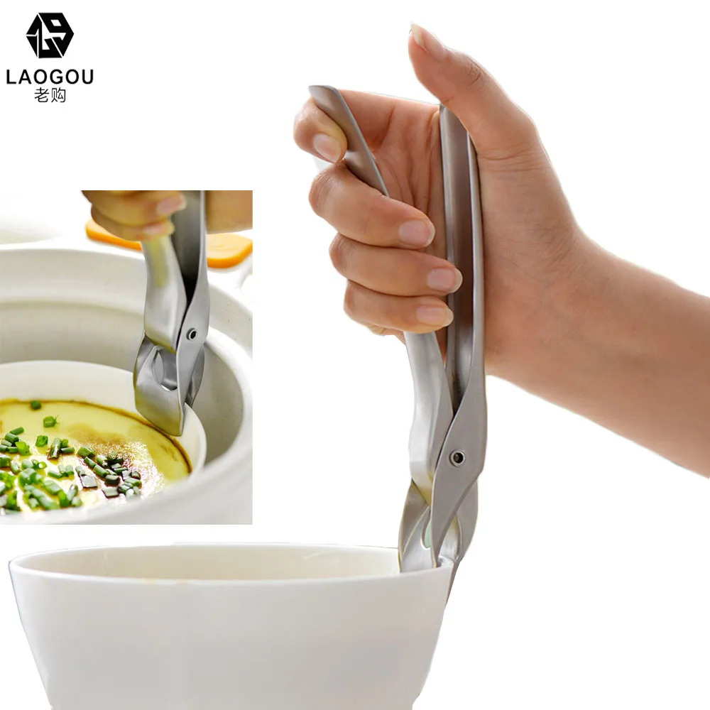 2018 Gripper Clip Anti-scald Clamp for Plate Hot Bowl Holder SUS304 Dish Pot Pan Retriever Tongs | Дом и сад