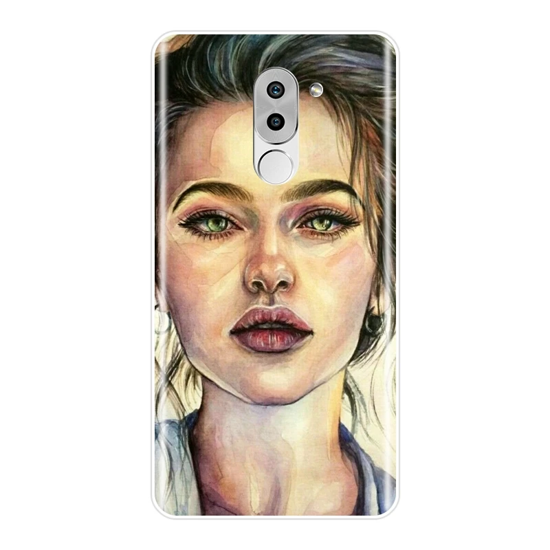 Мягкий силиконовый чехол для телефона Huawei Honor 6 5A 4X 5X 6X 6A арт девушка желтый цветок