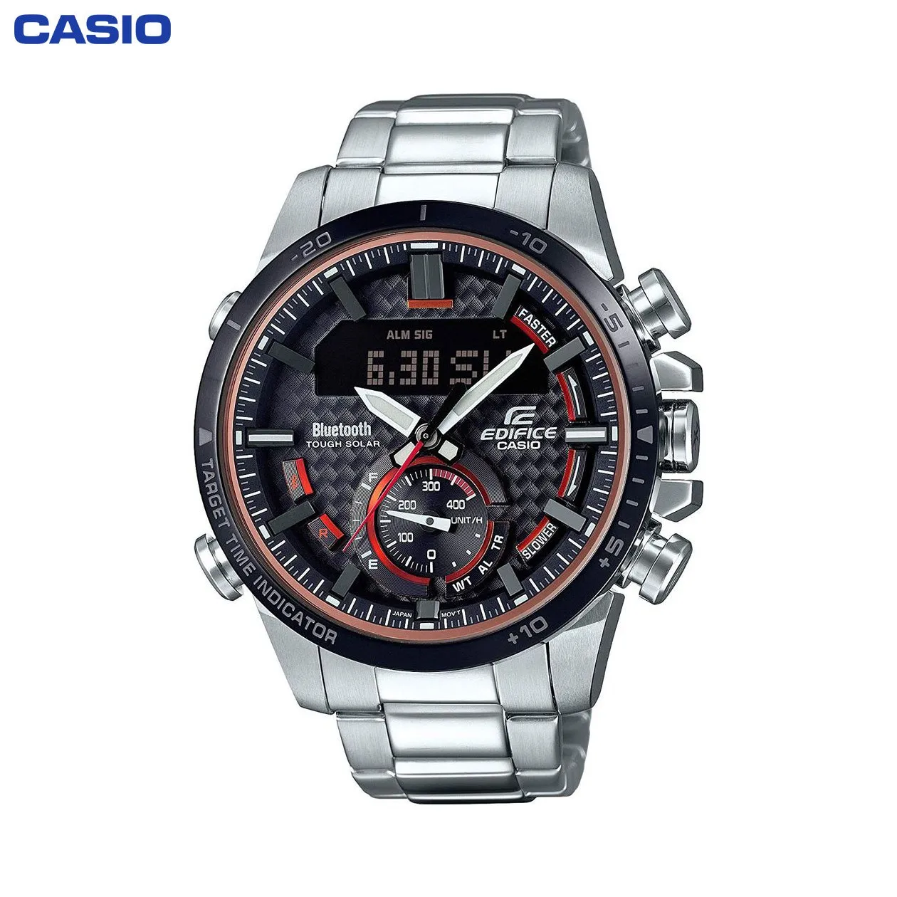 Наручные часы Casio ECB 800DB 1AEF мужские с кварцевым хронографом на браслете|Мужские