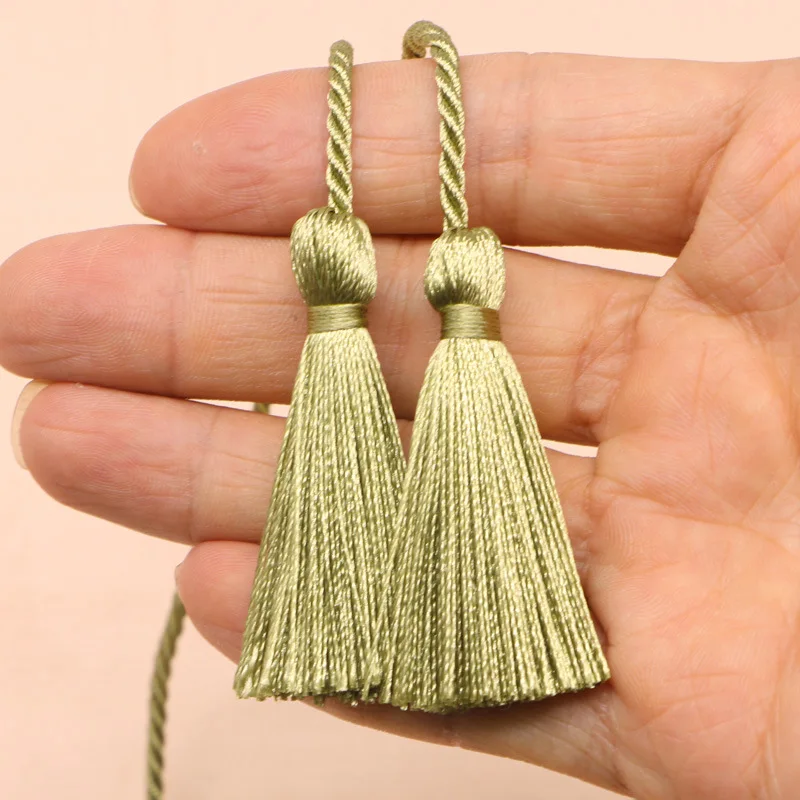 Light green 1pcs 50 мм подхваты для штор с кисточками полиэстер кисточки ручной работы для дома Висячие шторы для шитья Свадебные украшения одежды 1 шт - Цвет: Light green 1pcs